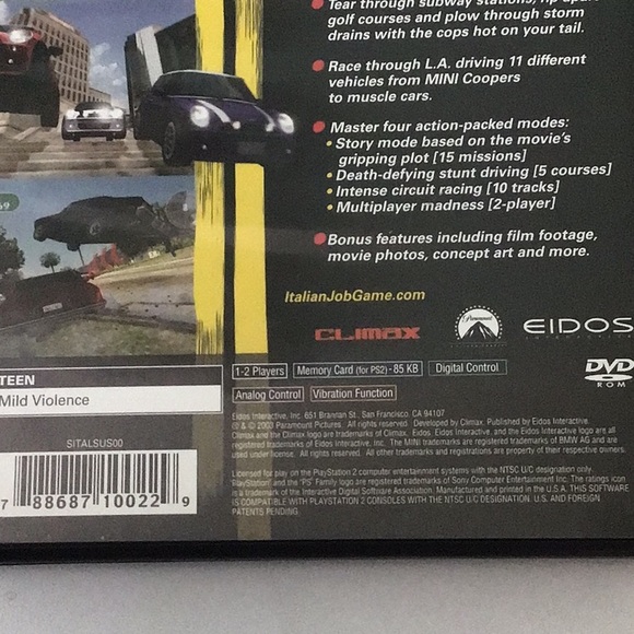 PLAYSTATION 2 GAME THE ITALIAN JOB - Picture 3 of 6